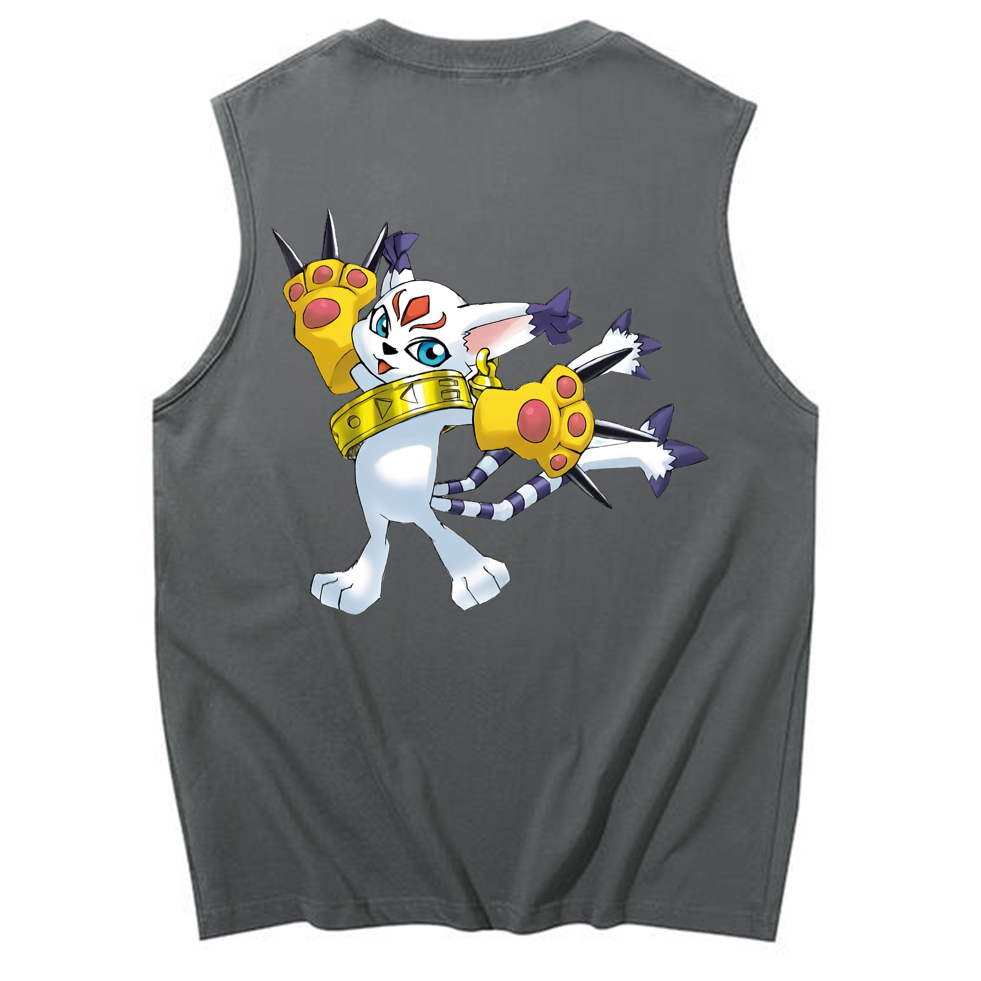 （画像用） Digimon デジタルモンスター/デジモン コットン100％タンクトップ（背面プリント）
